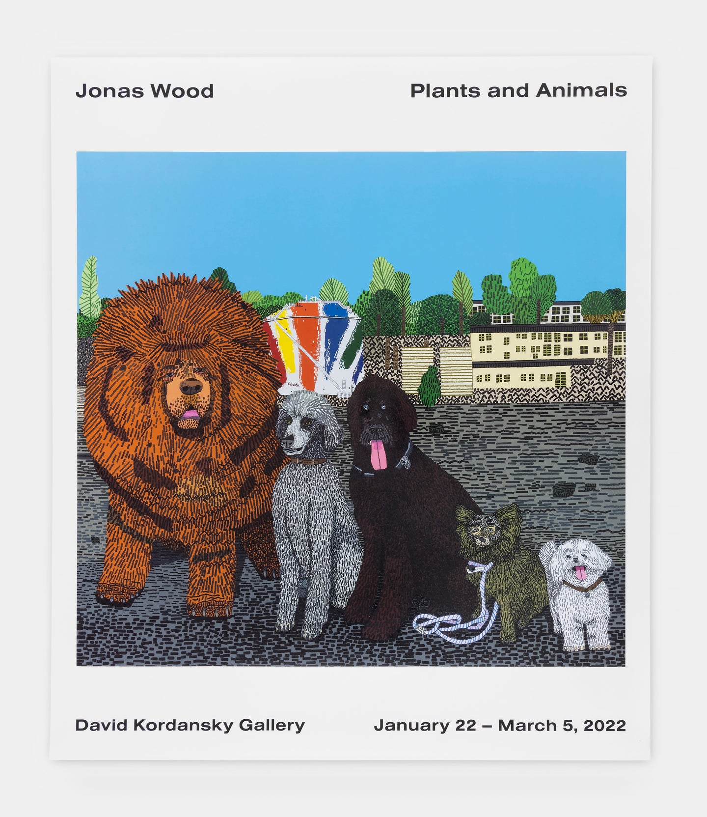 Jonas Wood: Plants and Animals Exhibition Poster – David Kordansky